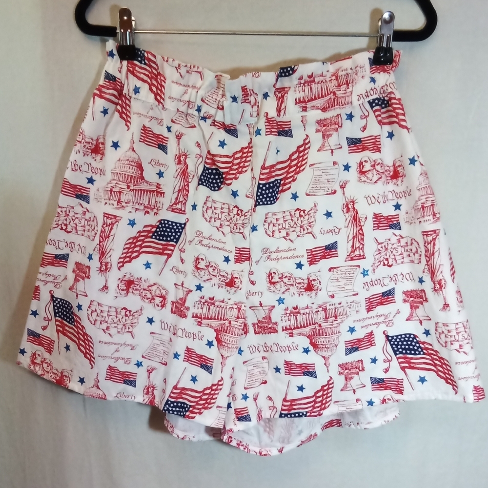 Red, white, blue Cotton Shorts